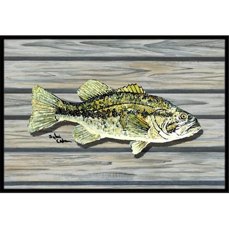 Jensendistributionservices 36 x 24 in. Fish Bass Small Mouth Indoor Or Outdoor Doormat MI55218